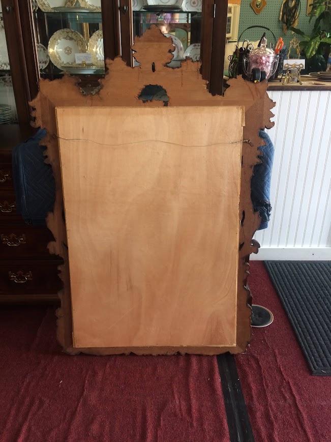 Vintage Mahogany Mirror, Ornate Wall Mirror - Image 5
