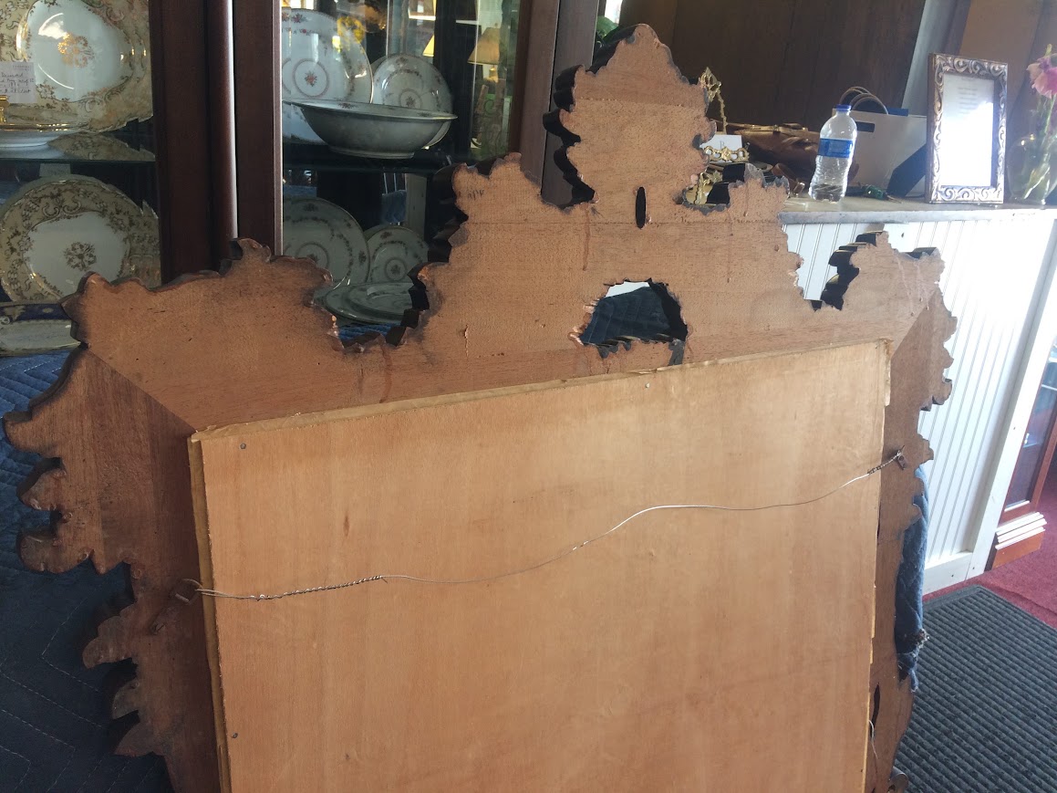 Vintage Mahogany Mirror, Ornate Wall Mirror - Image 6
