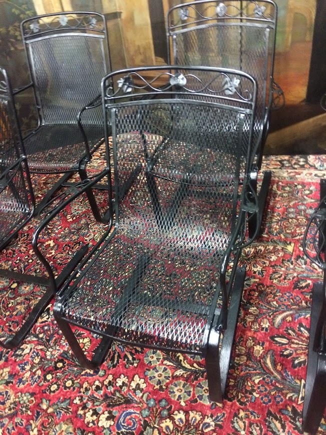 Vintage Salterini Style Patio Chairs, Set of Six - Image 4