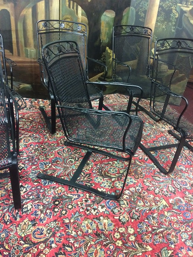 Vintage Salterini Style Patio Chairs, Set of Six - Image 7