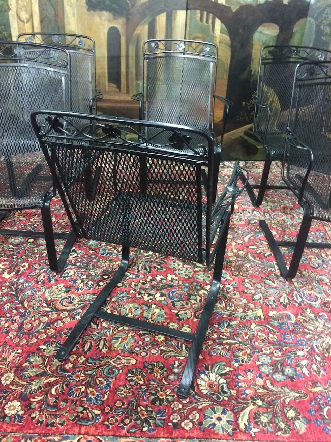 Vintage Salterini Style Patio Chairs, Set of Six - Image 8