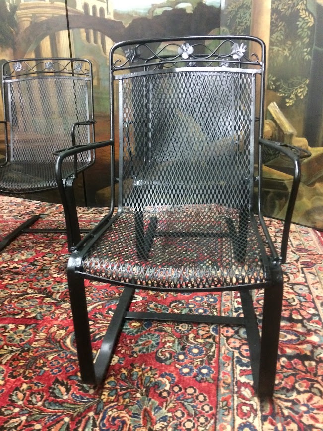 Vintage Salterini Style Patio Chairs, Set of Six - Image 9
