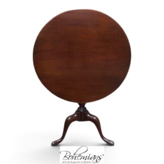 Vintage Tilt Top Table, Mahogany Round Accent Table