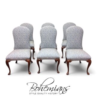 Vintage Dining Chairs, Upholstered Chairs, Set of Six