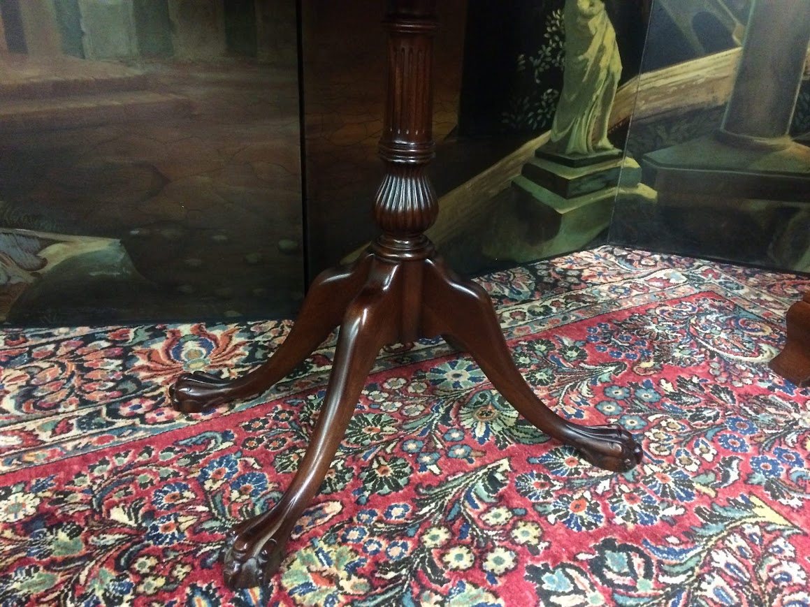 Vintage Games Table, Ball and Claw Foot Game Table - Image 6
