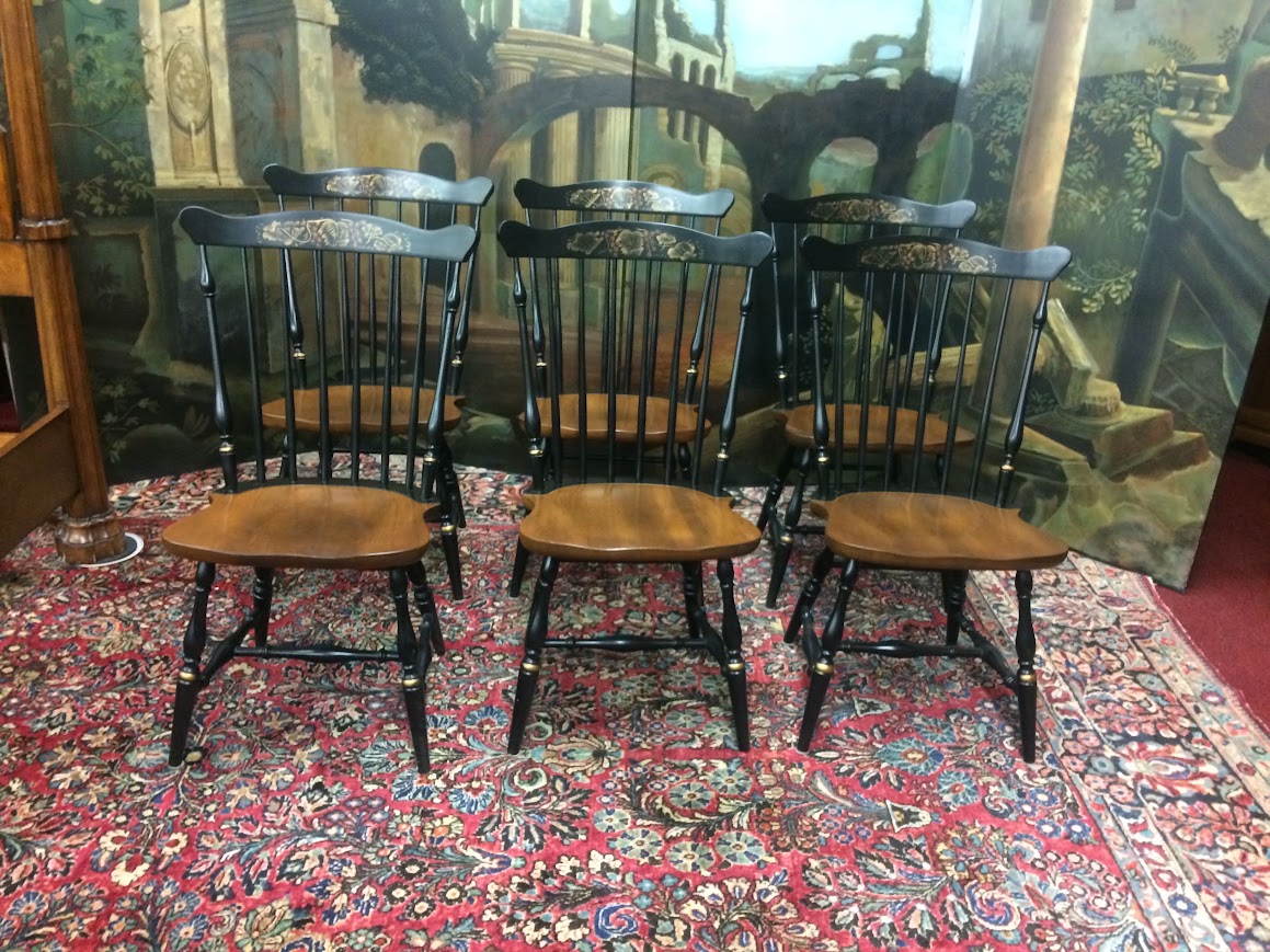 Vintage Hitchcock Dining Chairs, Set of Six - Image 3