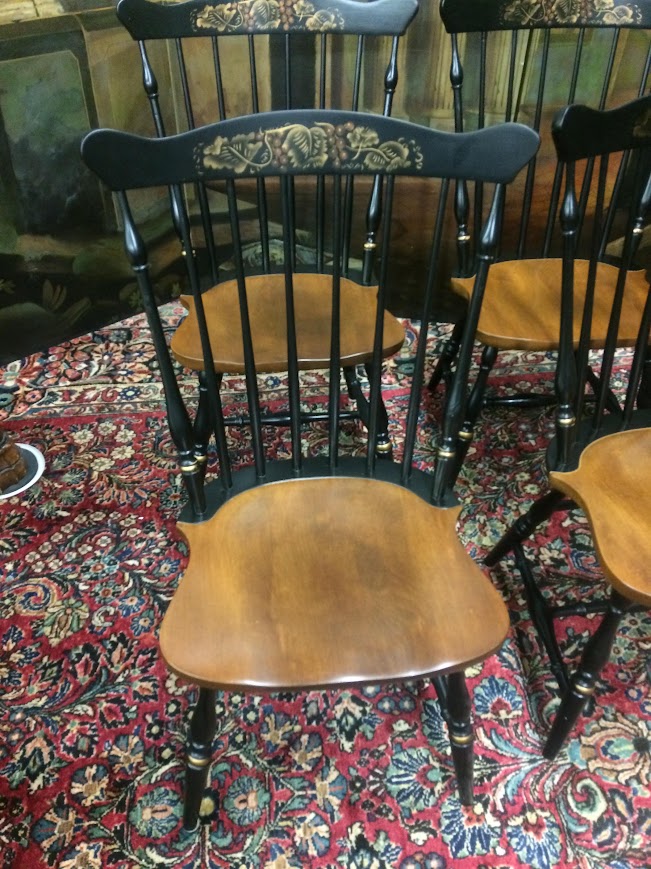 Vintage Hitchcock Dining Chairs, Set of Six - Image 4