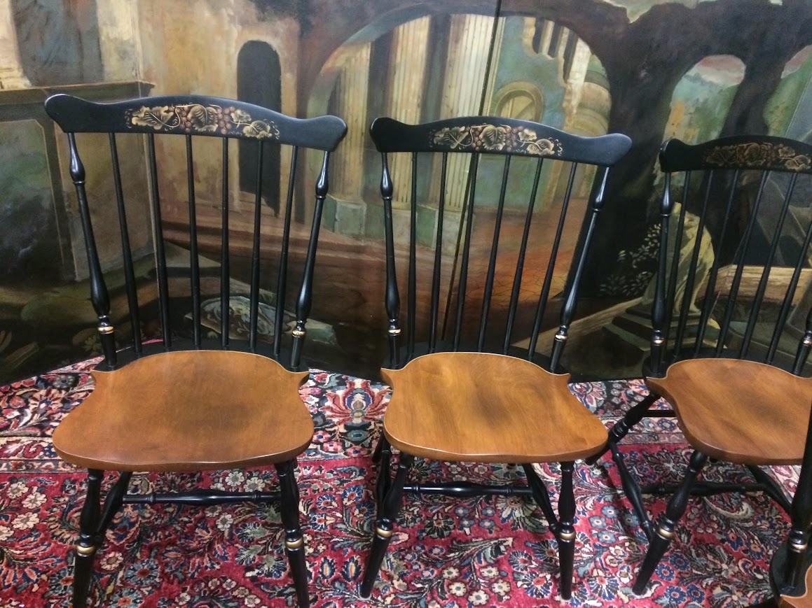 Vintage Hitchcock Dining Chairs, Set of Six - Image 7