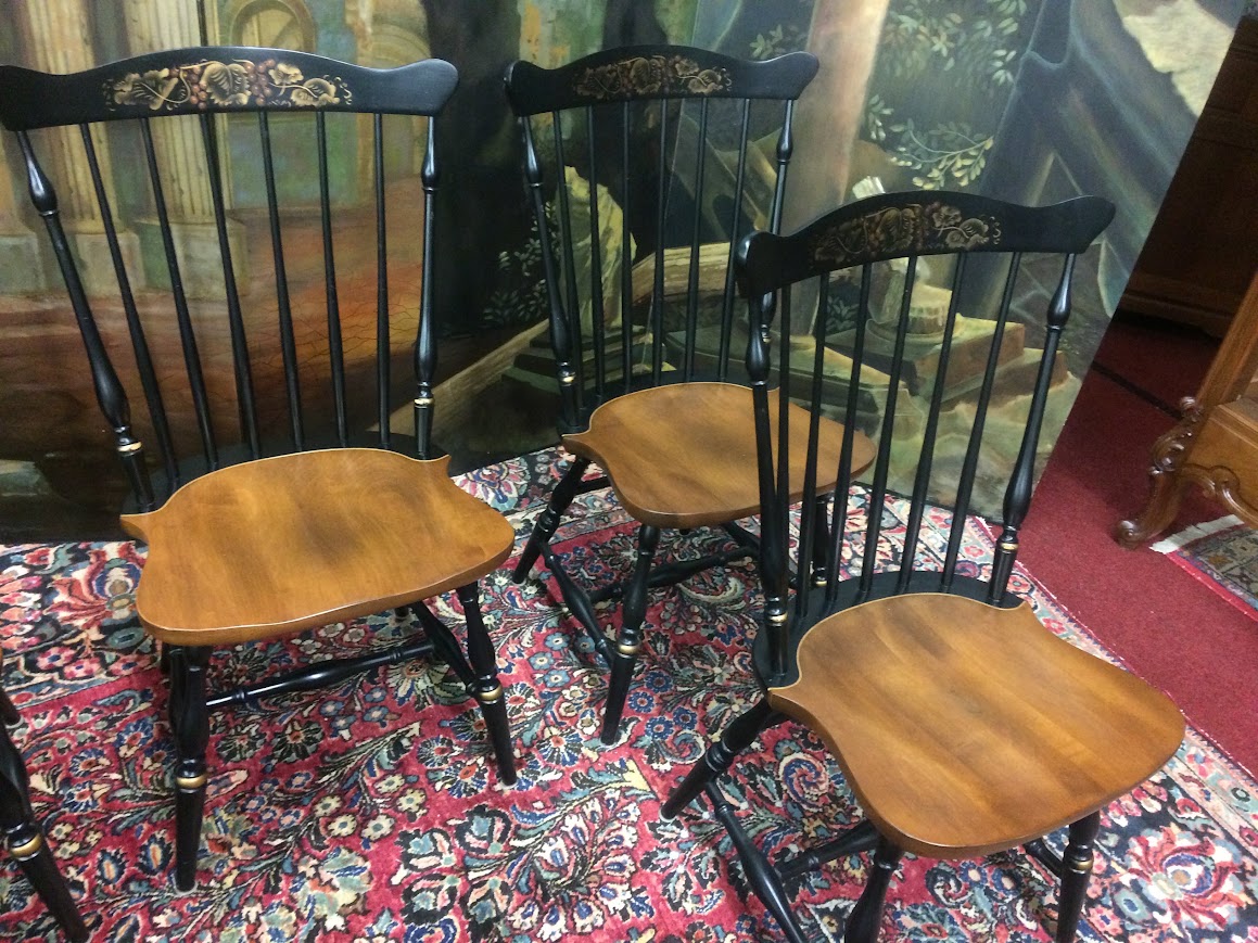 Vintage Hitchcock Dining Chairs, Set of Six - Image 8