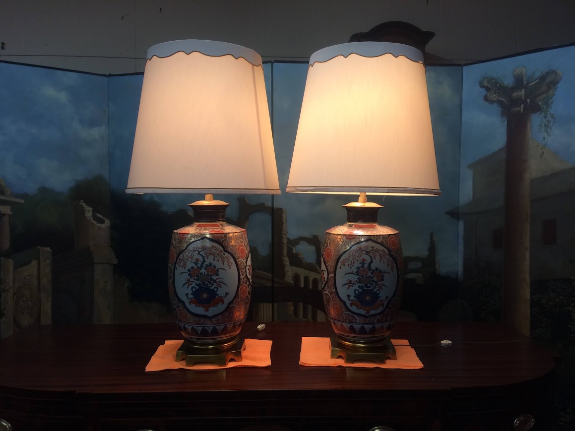 Vintage Marbro Lamps, Imari Style Lamps, The Pair - Image 15