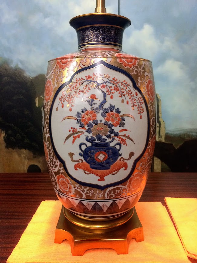 Vintage Marbro Lamps, Imari Style Lamps, The Pair - Image 4