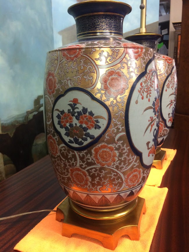 Vintage Marbro Lamps, Imari Style Lamps, The Pair - Image 8