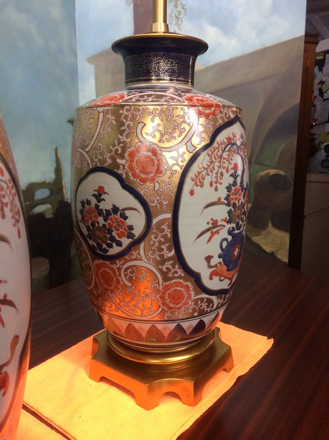 Vintage Marbro Lamps, Imari Style Lamps, The Pair - Image 9