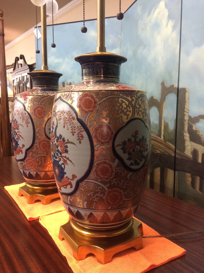 Vintage Marbro Lamps, Imari Style Lamps, The Pair - Image 10