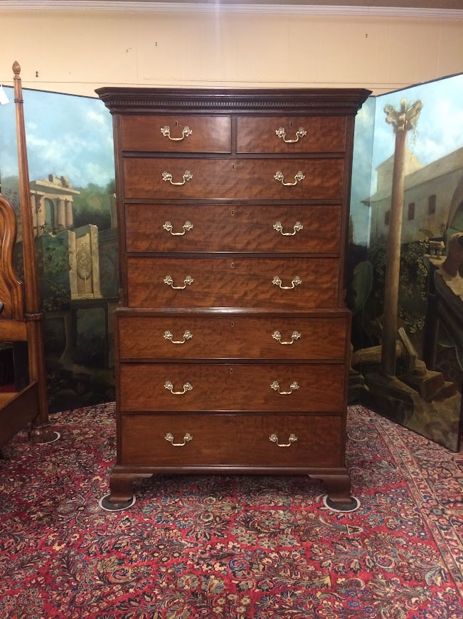 Antique Chest on Chest, English Tall Chest - Image 2