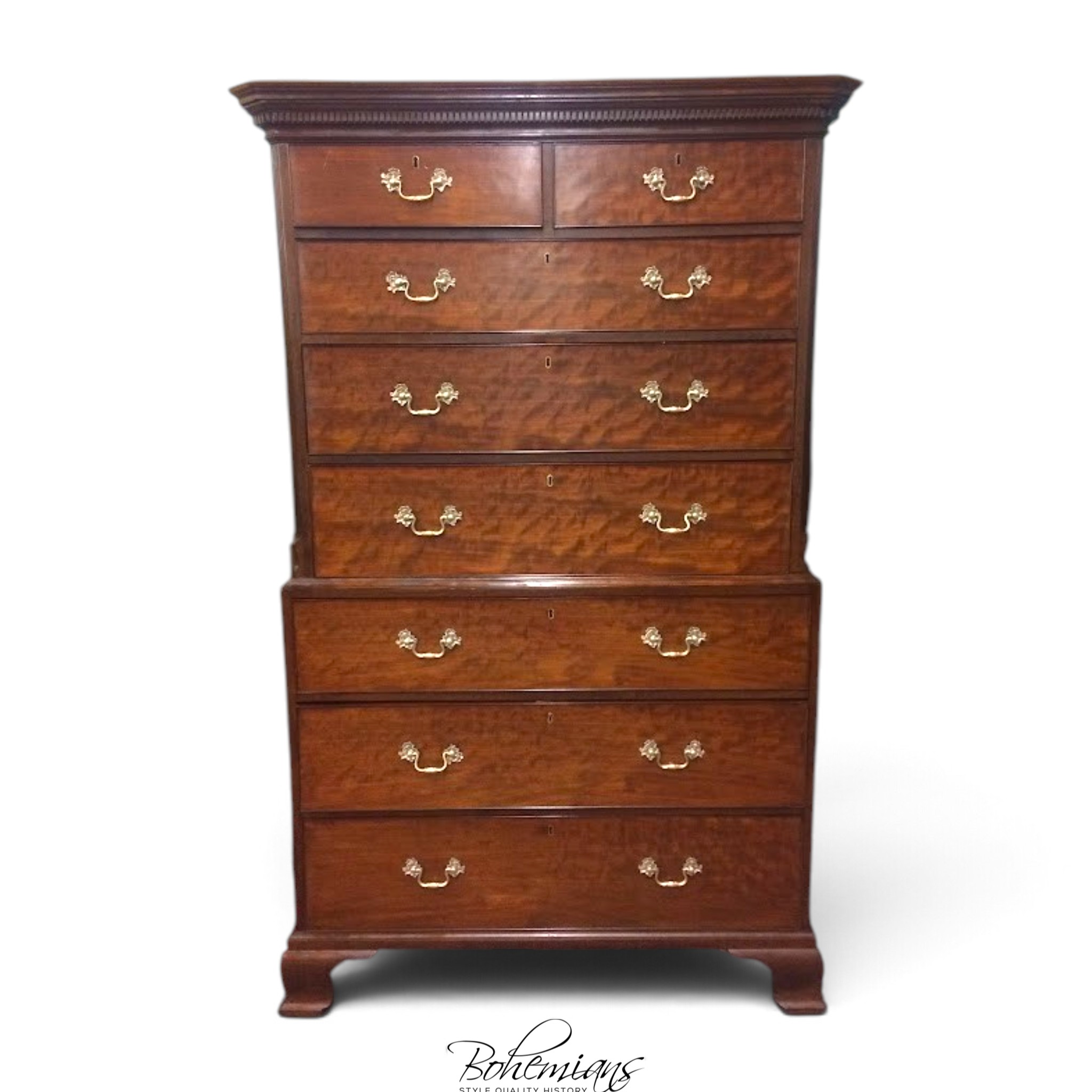 Antique Chest on Chest, English Tall Chest