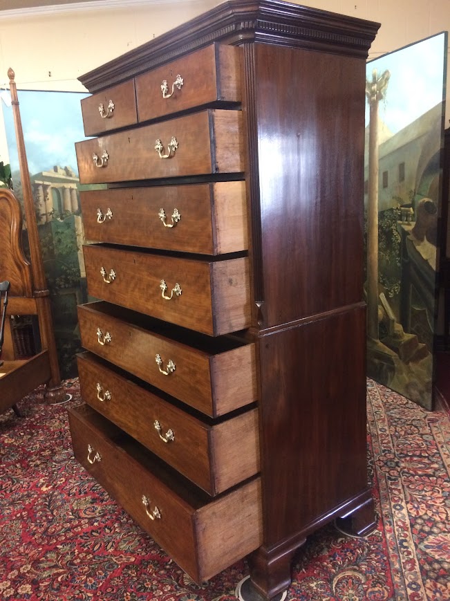 Antique Chest on Chest, English Tall Chest - Image 14