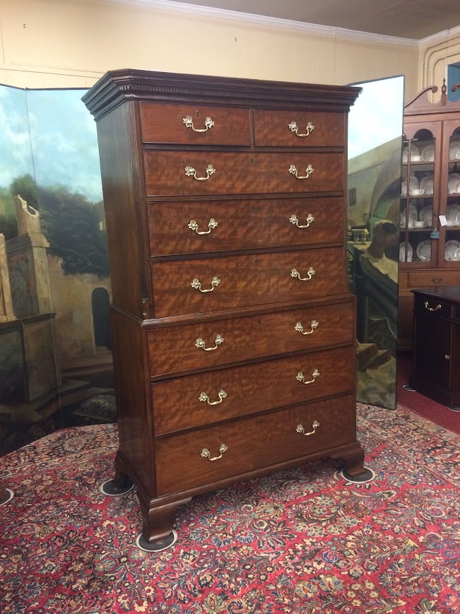 Antique Chest on Chest, English Tall Chest - Image 4