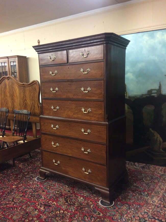 Antique Chest on Chest, English Tall Chest - Image 5