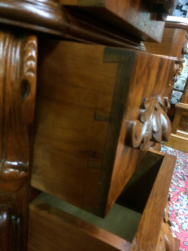 Antique Dressing Mirror, Victorian Dresser with Tall Mirror - Image 12