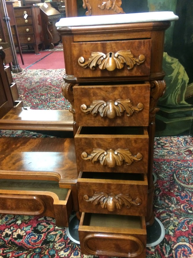 Antique Dressing Mirror, Victorian Dresser with Tall Mirror - Image 14