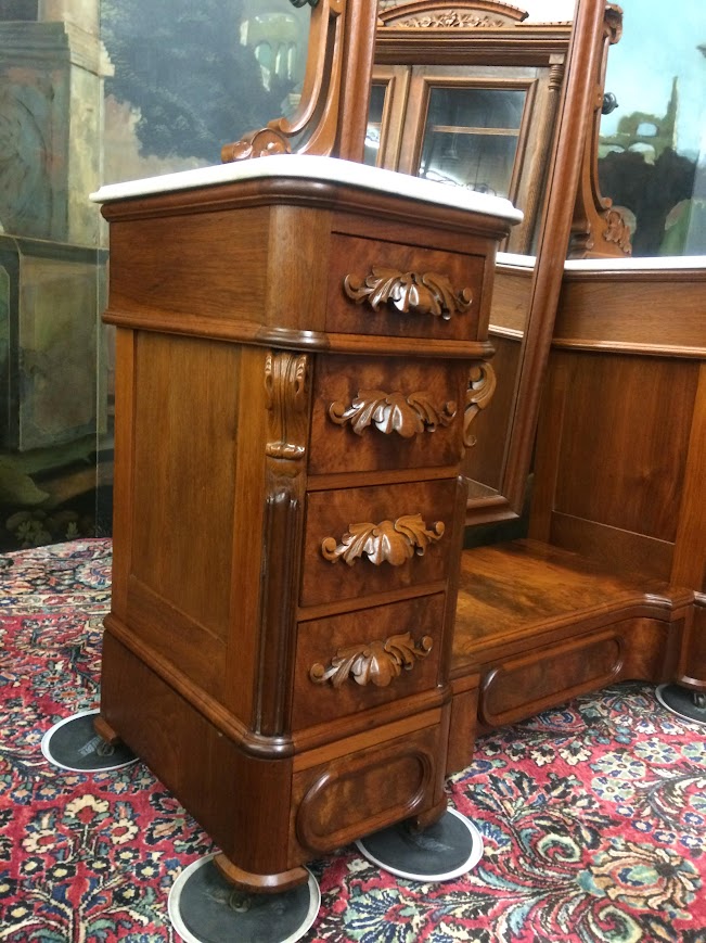 Antique Dressing Mirror, Victorian Dresser with Tall Mirror - Image 16