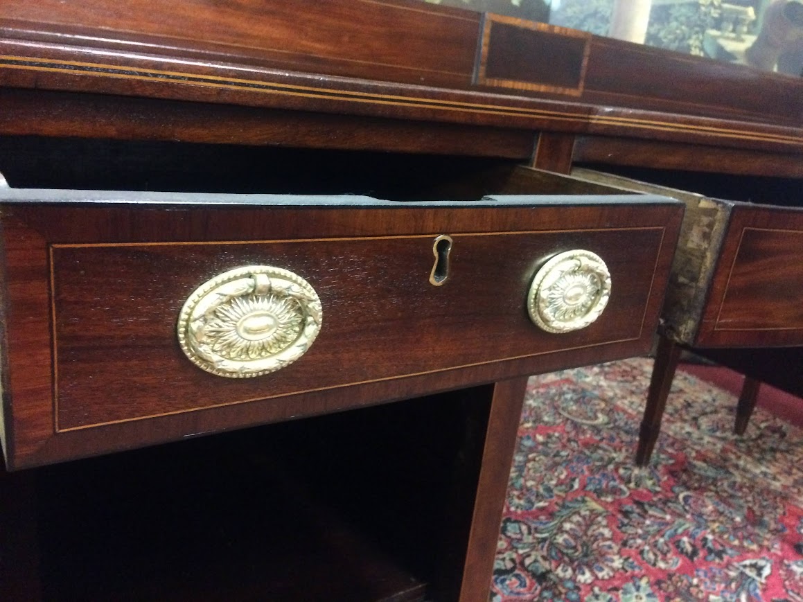 Antique Federal Sideboard, Mahogany Inlaid Buffet - Image 11