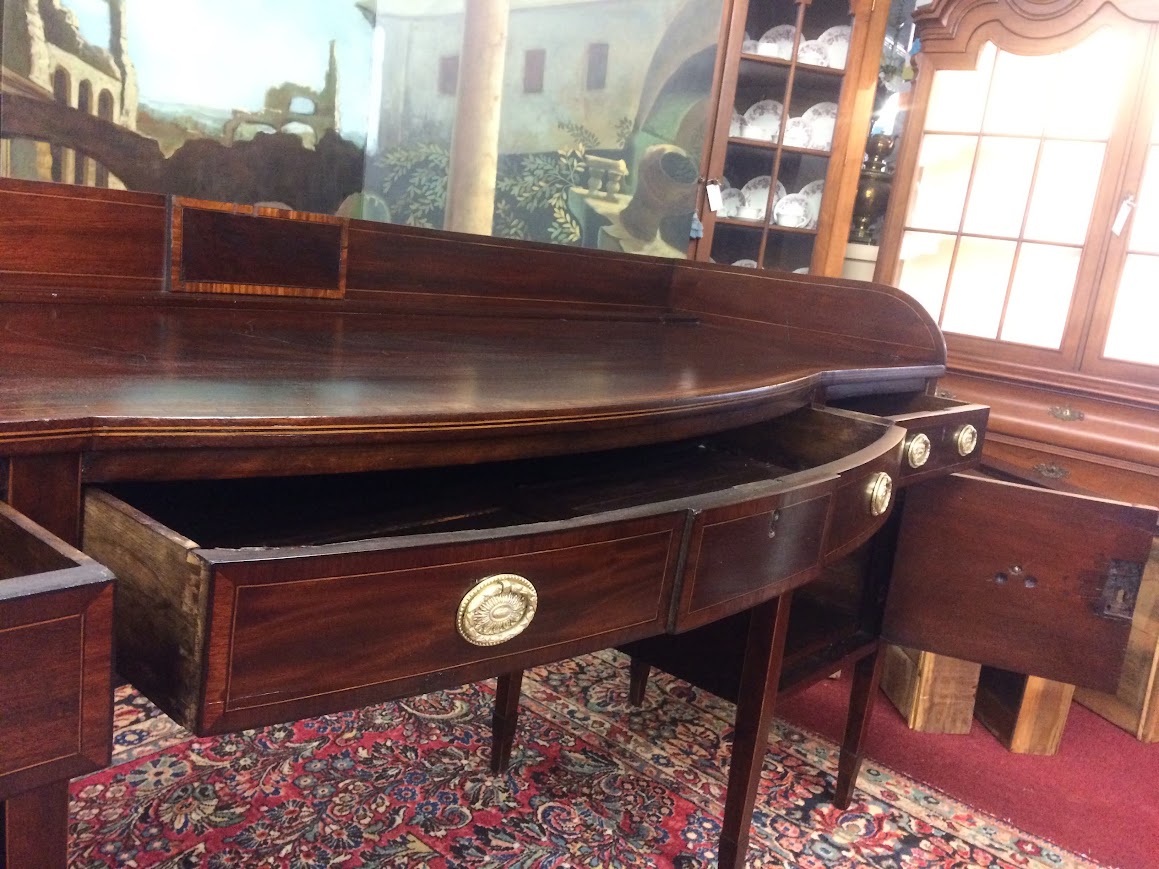 Antique Federal Sideboard, Mahogany Inlaid Buffet - Image 12