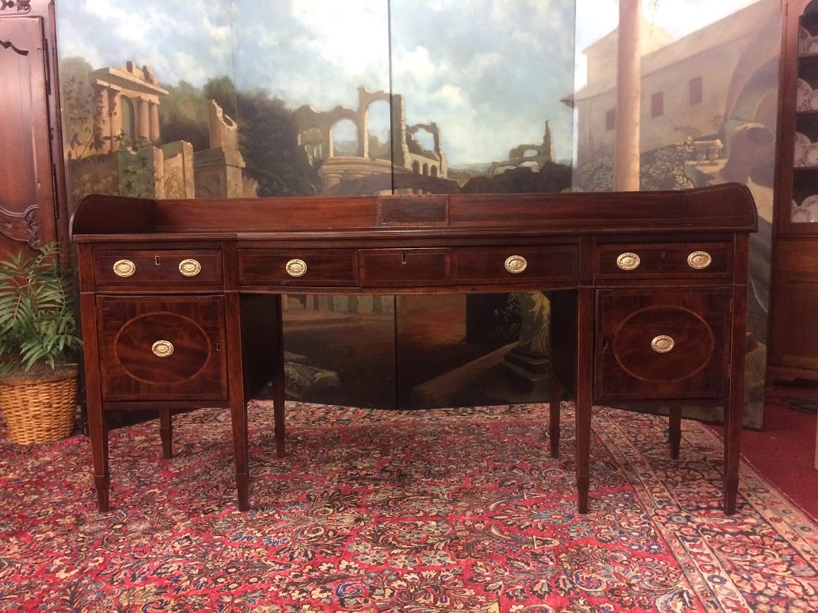 Antique Federal Sideboard, Mahogany Inlaid Buffet - Image 3