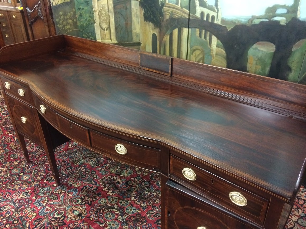 Antique Federal Sideboard, Mahogany Inlaid Buffet - Image 4