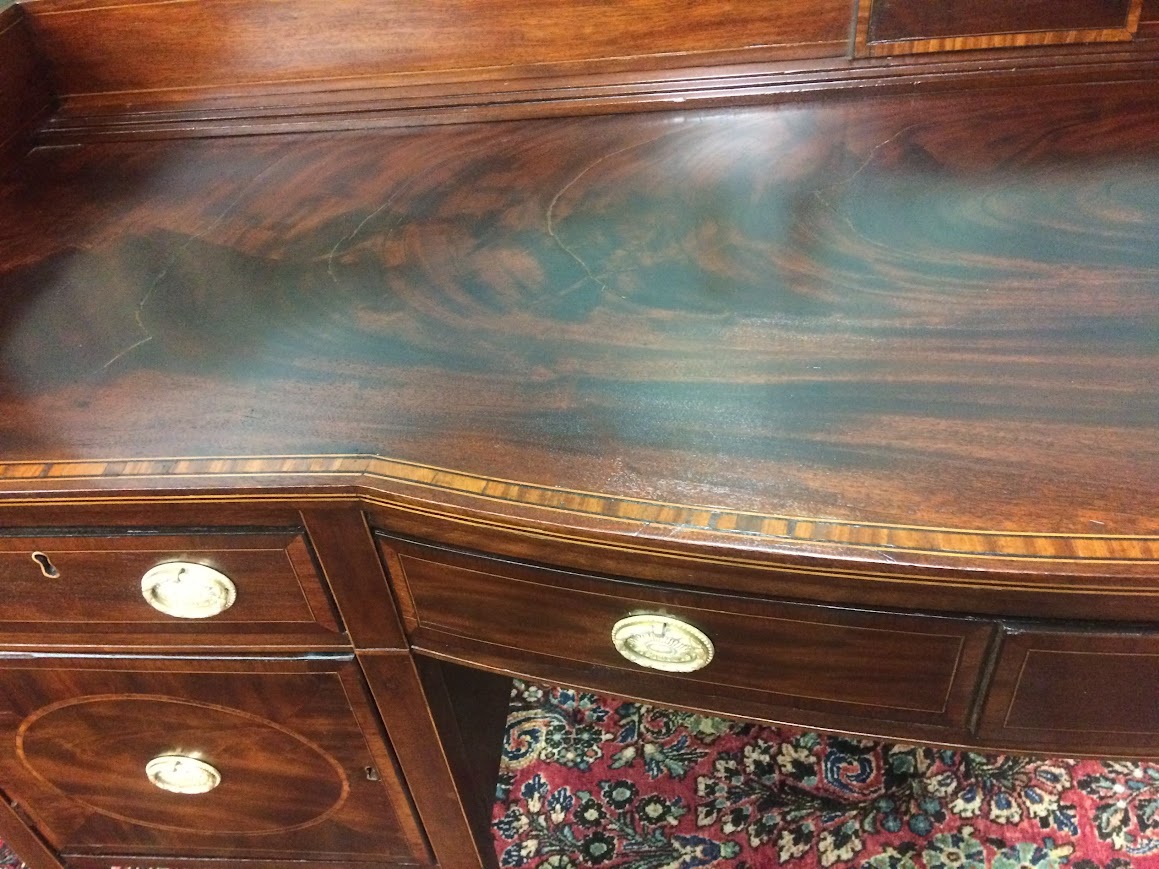 Antique Federal Sideboard, Mahogany Inlaid Buffet - Image 7