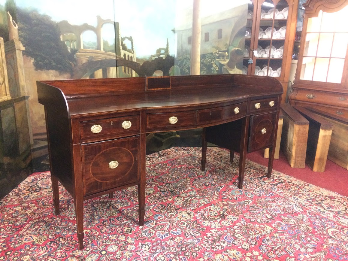 Antique Federal Sideboard, Mahogany Inlaid Buffet - Image 8