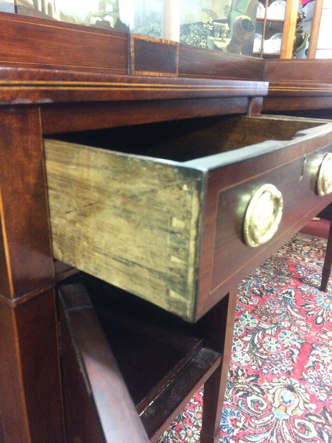 Antique Federal Sideboard, Mahogany Inlaid Buffet - Image 10