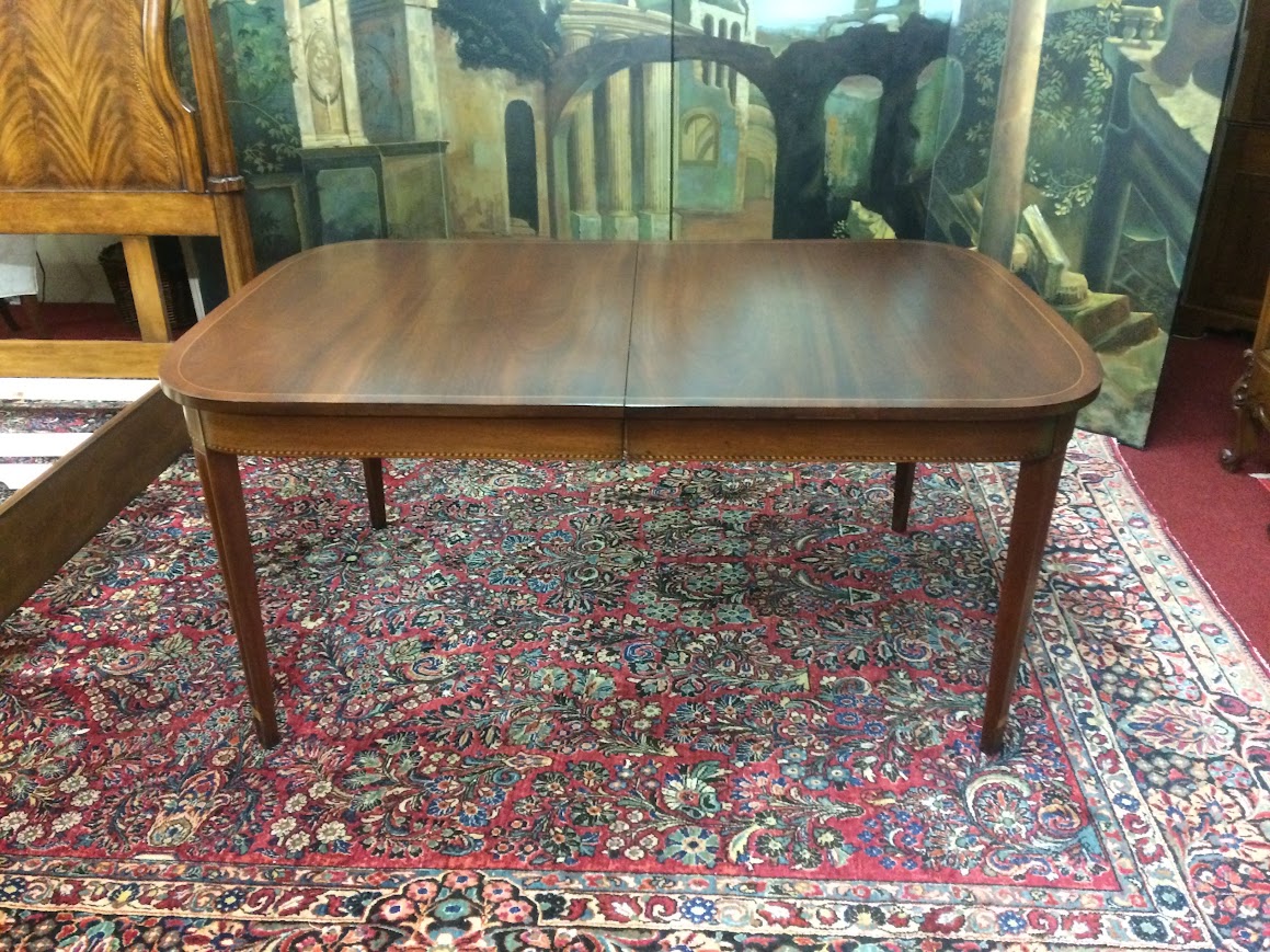 Potthast Dining Table, Inlaid Federal Revival Table - Image 2