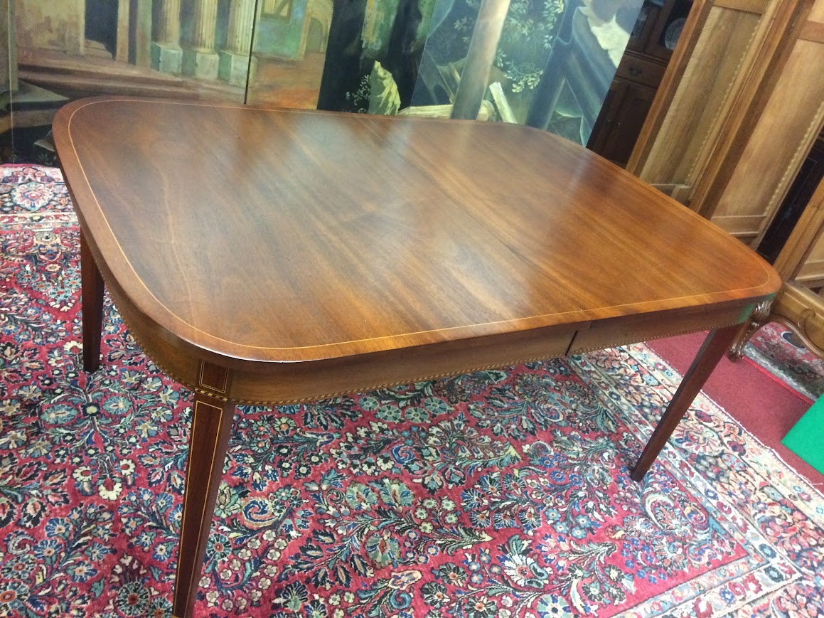 Potthast Dining Table, Inlaid Federal Revival Table - Image 3