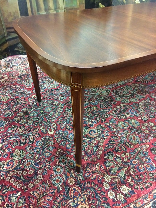 Potthast Dining Table, Inlaid Federal Revival Table - Image 4