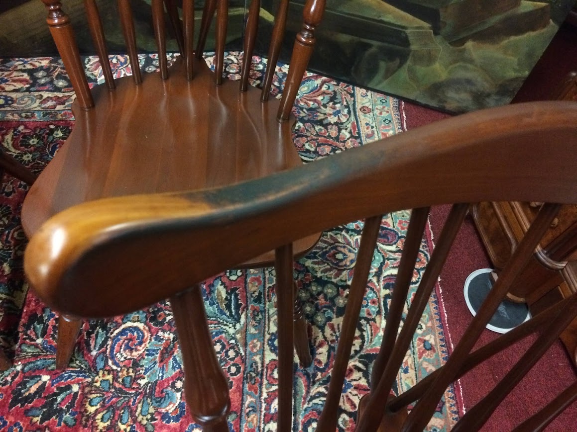 Vintage Windsor Chairs, Cherry Dining Chairs, Set of Four - Image 10