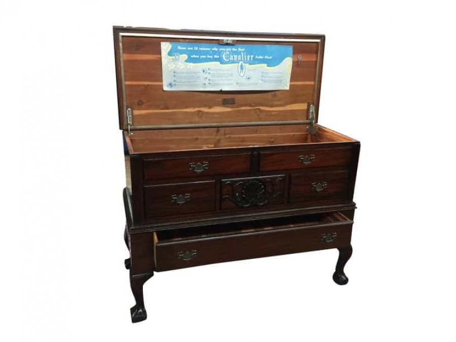 Vintage Mahogany and Cedar Cavalier Hope Chest with Drawer "SOLD"