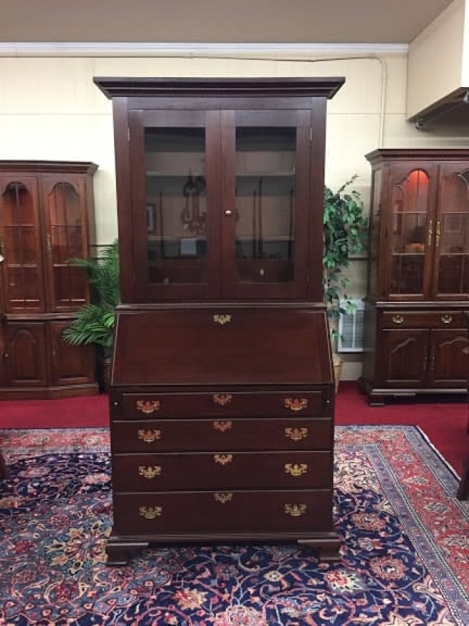 Vintage Tom Seely Solid Cherry Secretary Desk Bohemian S