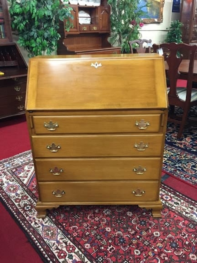 Vintage Beals Maple Secretary Desk Bohemian S