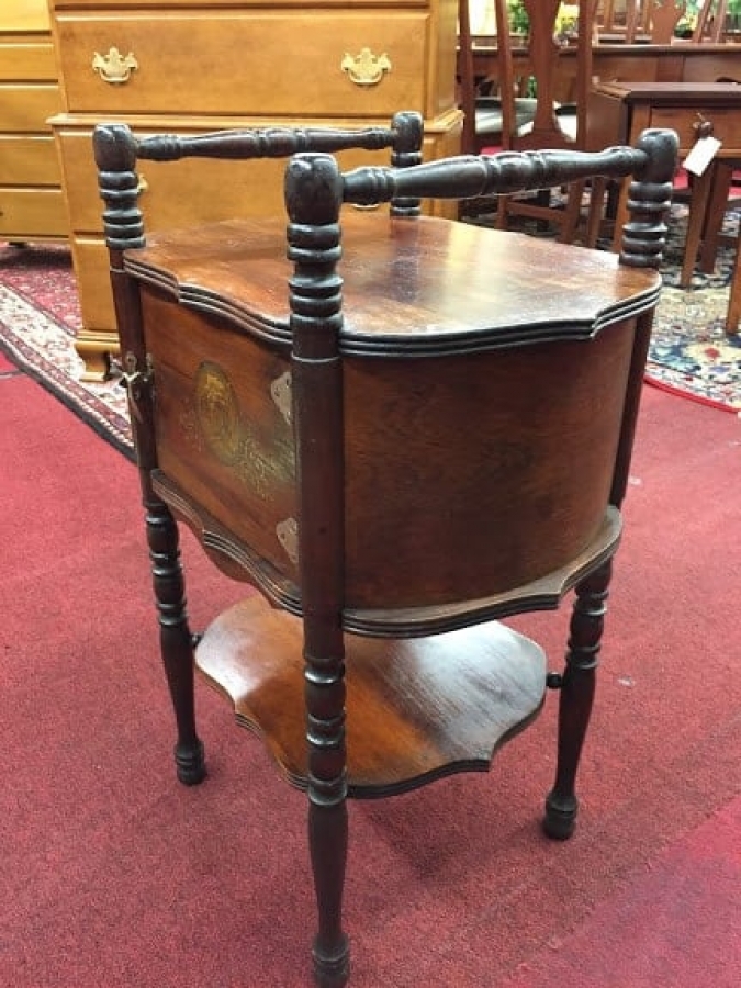 Antique Smoking Stand with Copper Lining
